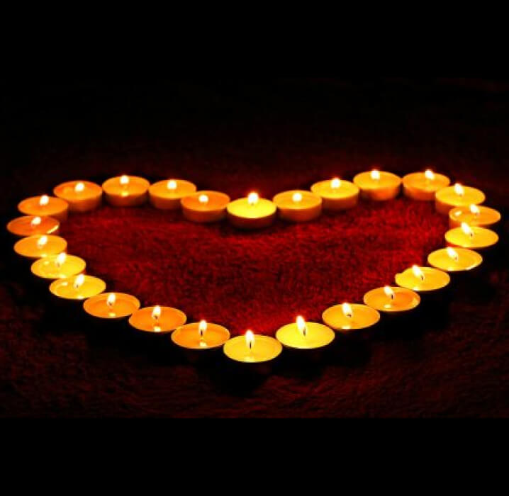 candles heart